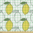 thumbnail image 2 of Ambesonne Lemons Fabric by the Yard Upholstery, Color Book Inspired Motif, 5 Yards, Mustard Peacock Green, 2 of 5
