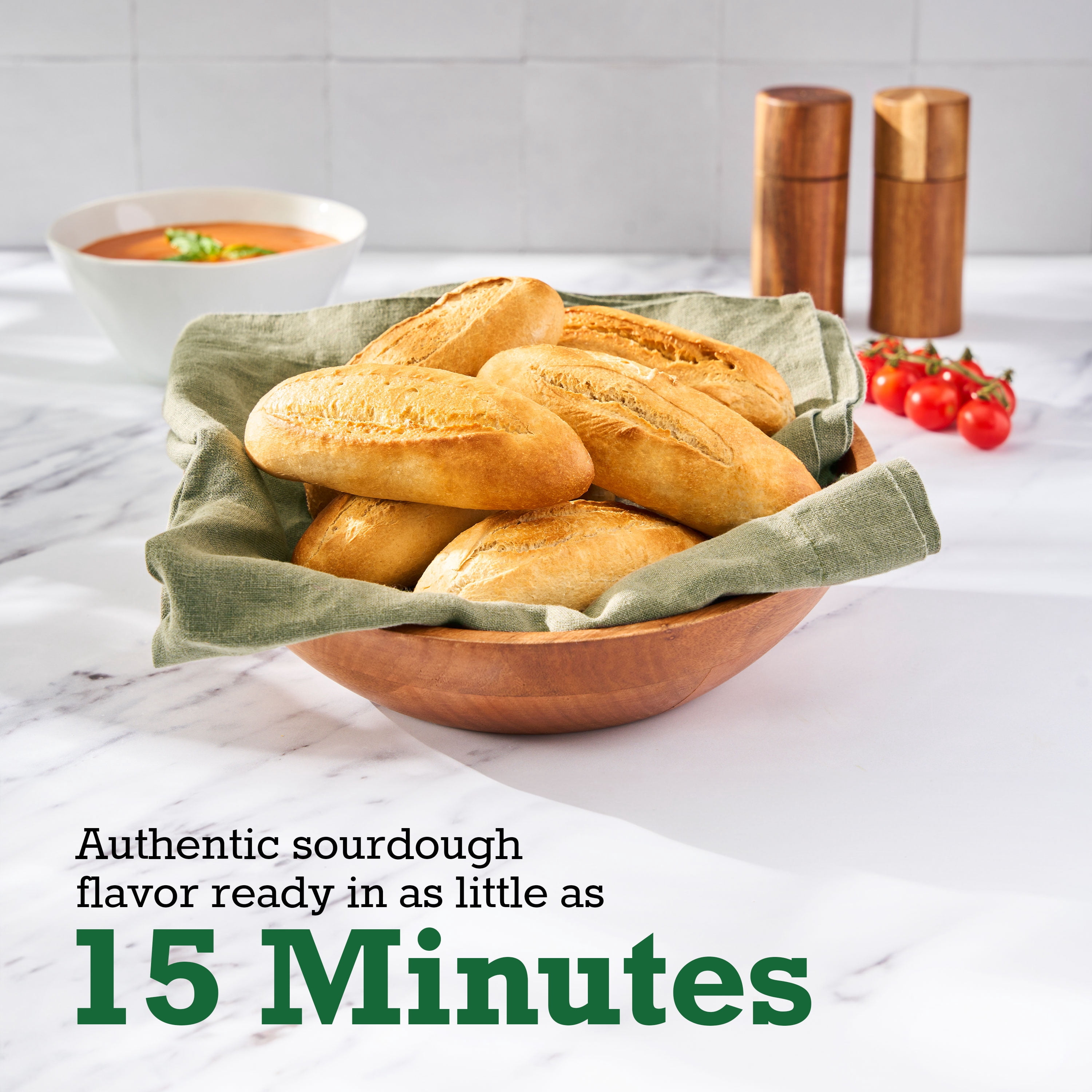 Sister Schubert's Mini Sourdough Baguettes, 8 rolls, 16 Ounce bag (Frozen)
