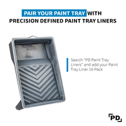 Precision Defined Plastic Paint Tray Liner with Sturdy Legs & Deep Paint Pocket 9, 2-Pack