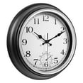 JoFomp Large Waterproof Outdoor Clock with Thermometer Combo 12 inch