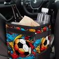 thumbnail image 6 of Football Foldable Car Trash Can with Lid, Leak-proof and Hanging Storage Bag - Car Garbage Can for Organization on-the-Go, 6 of 6