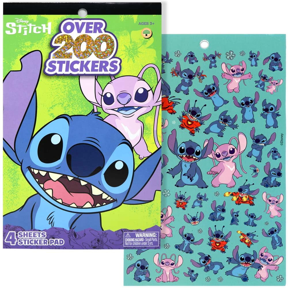 Stitch 4 Sheet Foil Cover Sticker Pad, 200+ Stickers- 6 Pack, Size: 5.75