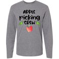 thumbnail image 3 of Inktastic Apple Picking Crew Long Sleeve T-Shirt, 3 of 5