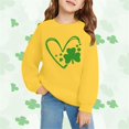 thumbnail image 2 of Mercatoo Toddler Girls Boys St. 𝐏atrick's Day Sweatshirt Cloverss Pullover Shirts Kids Crewneck Long Sleeve Sweater Tops Clothes, 2 of 6