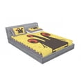 thumbnail image 3 of Ambesonne Abstract Fitted Sheet & Pillow Sham Set, Trippy Creature Eyes, Twin, Warm Taupe Yellow, 3 of 3