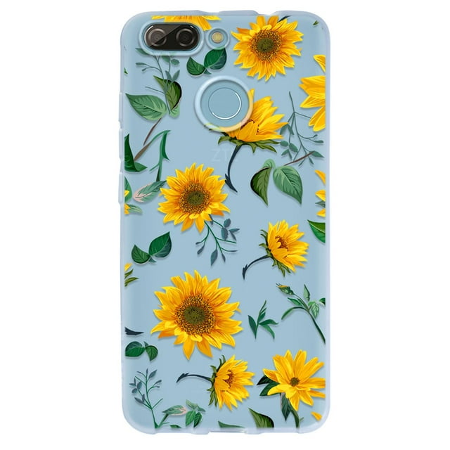 Funda para Blade V9 Vita Flores, Uso Rudo, InstaCase Protector para Blade V9 Vita antigolpes, case Flores Girasoles