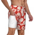 thumbnail image 3 of Picia Tomatoes pattern Mens Swim Trunks with Compression Liner Stretch Beach Shorts Quick Dry with Zipper Pockets No-Chafing Board Shorts-XX-Large, 3 of 8
