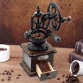 thumbnail image 6 of Manual Coffee Grinder, Vintage Antique Wooden Hand Coffee Grinder Manual Coffee Bean Mill, Adjustable Grinding of Thickness With Grind Settings And Catch Drawer, 6 of 7