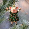thumbnail image 5 of Animal Christmas Ornaments for Xmas Tree Hanging Acrylic Printed Christmas Decor Personalized for Animal Lovers New Year's Gift (D), 5 of 8