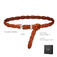 thumbnail image 1 of Catelles Women's Camel Woven Top-Grain Leather Belt, with Alloy Buckle, Wear-resistant & Suitable for Casual and Fashionable Outfits,Gift Box For waist 29-31" Width 0.95"(2.4cm), 1 of 8