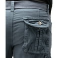 thumbnail image 6 of RAW X Mens Belted 12.5" Inseam Knee Length Cargo Shorts, Steel, 32, 6 of 7