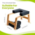 thumbnail image 2 of Yoga Headstand Bench, Stand Yoga Chair for Balance Training, Core Strength Building, Upside Down Chair for Relaxation, Handstand Trainer Inversion Chair for Home Gym (Chocolate Black), 2 of 10