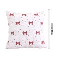 thumbnail image 2 of Winter Holiday Plush Pillow Cover 18x18 Inches, Cozy Christmas Bow Throw Cushion Sleeve for Sofa, Couch & Room Decor, 1 Pack, 2 of 5