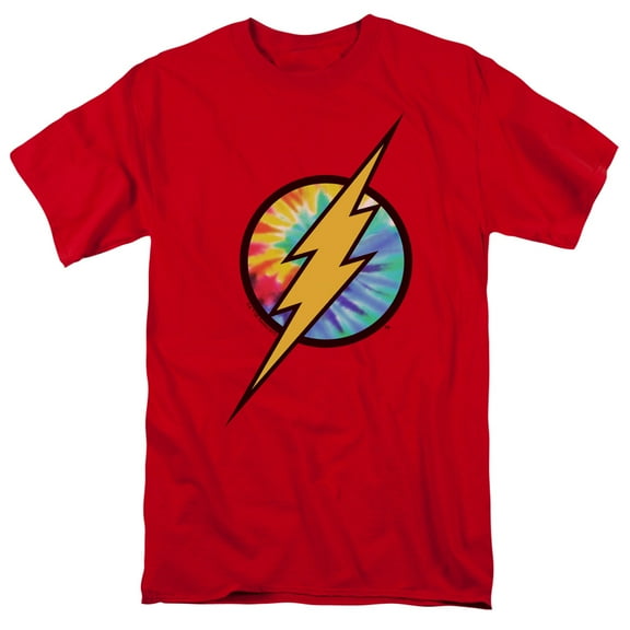 DC Flash Tie Dye Flash Logo S/S Adult 18/1 T-Shirt Red