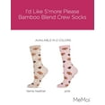 thumbnail image 2 of MeMoi I'd Like S'more Please Bamboo Blend Crew Socks - Womens - Female, 9-11, Hemp Heather, 2 of 7