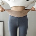 thumbnail image 3 of Gibobby Leggings Termicos Leggings mujer Otoño Invierno Cintura alta Cálido forro polar Pantalones gruesos Leggings opacos invierno（Azul， L), 3 of 5