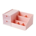 thumbnail image 2 of TZYUDK Multi Drawer Cosmetic Storage Box for Small Items Makeup Brushes Organization Desktop Vanity Counter Classified Compartments Pink Plastic, 2 of 6