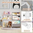thumbnail image 4 of Bookshelf for Kids, 3 Tier Toddler Bookshelf with Toy Storage Organizer, Nursery Book Shelves, Kids Book Shelf Bookcase for Kid Rooms Playroom, White/Grey, 4 of 8