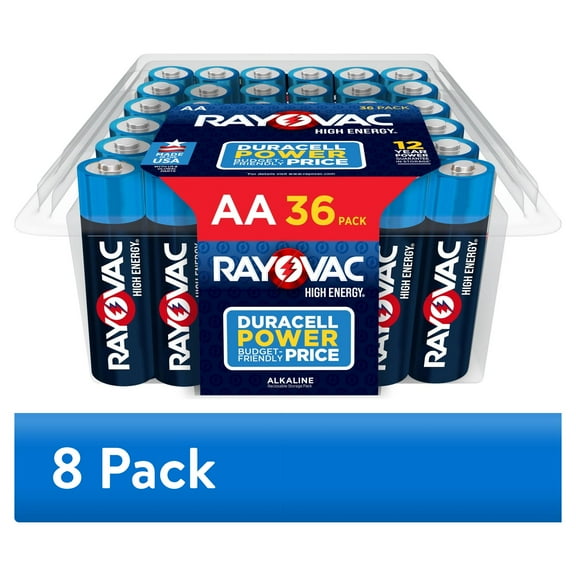 (8 pack) Rayovac High Energy AA Batteries (36 Pack), Double A Batteries