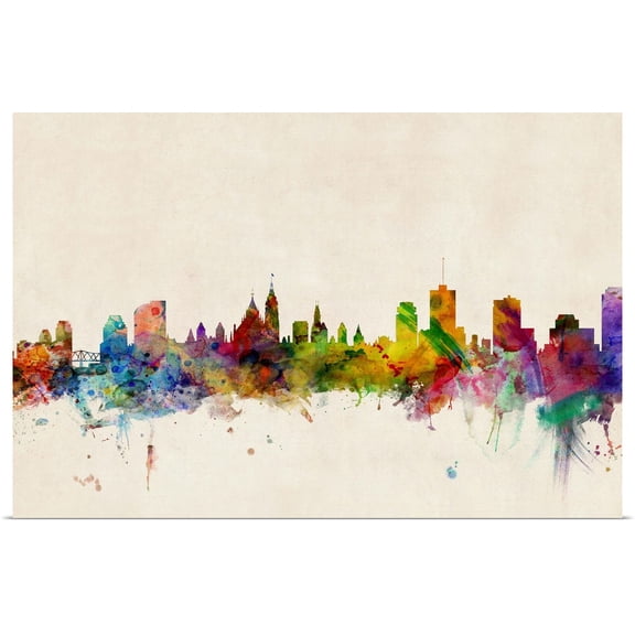 Great BIG Canvas | Rolled Michael Tompsett Poster Print entitled Ottawa Canada Skyline