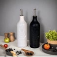 thumbnail image 2 of Botella dispensadora de aceite de oliva de cerámica, botella de condimento de cocina for el hogar, salsa de soja, vinagre, botella dispensadora de vino, esencial de cocina, blanco, 2 of 4