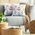 thumbnail image 5 of Ambesonne Anchor Throw Pillow Cover 2 Pack, Colorful Marine, 24", Multicolor, 5 of 5