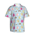 thumbnail image 2 of Daiia Happy Easter Hawaiian Shirt for Men Gentle Cotton Regular Short Sleeve Casual-XX-Large, 2 of 9