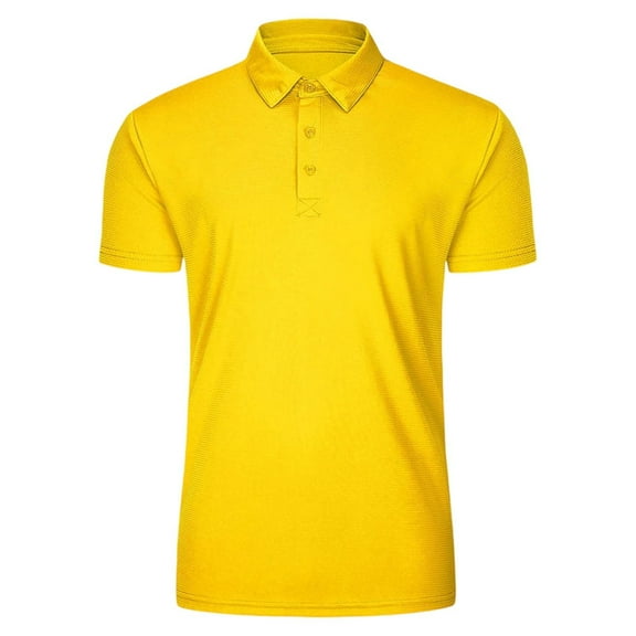 Boys' Polo Shirts Short Sleeves Boys Yellow Button up Shirt Collared Shirts School Uniform Boys Size Clothes