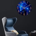 thumbnail image 1 of Gran reloj de pared decorativo de cristal, Relojes de pared 3D relojes de silenciosos sin tic, con números árabes para decoración de D perfecl reloj de habitación, 1 of 7