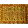 thumbnail image 1 of Ahgly Company Machine Washable Indoor Rectangle Oriental Yellow Industrial Area Rugs, 7' x 9', 1 of 1