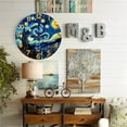 thumbnail image 4 of Van Gogh Starry Night Wall Clock Art Decor 10-Inch Silent Wooden Wall Clock, Battery Operated (AA Batteries Not Included), Artistic Home Decor, 4 of 7