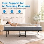 Mjkone Folding Bed with Mattress,75 x 31Rollaway Bed for Adults with Dust Cover,Twin Size Foldable Bed with Lockable Wheels for Small Space