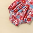 thumbnail image 3 of Gibobby Mamelucos para bebe niña con estampado de flores y mangas para niñas pequeñas, mono para recién nacidos con diademas para niños, ropa(Rojo, 18-24 Meses), 3 of 5