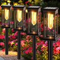 thumbnail image 1 of Paquete de 6 luces de entrada con energía solar para exteriores, luces para caminos de césped impermeables superbrillantes, iluminación decorativa para caminos.8*65cm, 1 of 4