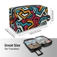 thumbnail image 3 of Uemuo Geometry Pattern Portable Toiletry Bags with Handle, Waterproof travel Make up Bags for Women, Large Capacity Travel Cosmetic Bags, 3 of 9