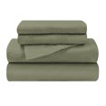 thumbnail image 2 of BNM Solid Flannel Cotton Sheet Set, Twin XL, Sage, 2 of 3