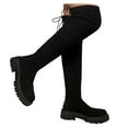 thumbnail image 3 of Aihuaihua Women's Platform Over The Knee Boots Lug Sole Round Toe Thigh High Long Chunky Block Heels Fall Boots, 3 of 9