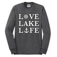 thumbnail image 2 of Wild Bobby, Anchor Wheels Love Lake Life, Men Long Sleeve Shirt, Heather Black, X-Large, 2 of 4