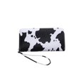 thumbnail image 1 of Bolsa de mano con estampado de patrón de vaca de cuero retro para mujer (blanco), 1 of 8