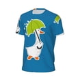 thumbnail image 6 of Wukai Goose Holding an Umbrella Print Men's Short-Sleeved Mesh T-Shirt,Quick-Dry Short Sleeve Workout T-Shirt-3X-Large, 6 of 8