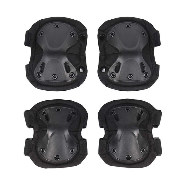 Sonducket Rodillera para acampar al aire libre, rodillera con correas ajustables, coderas antideslizantes, rodillera protectora, equipo de seguridad para Negro Sonducket OD027064-01