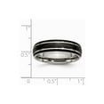thumbnail image 6 of Titanium Grooved 6mm Black IP-plated Polished Band Size: 12; for Adults and Teens; for Women and Men, 6 of 6