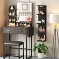 thumbnail image 6 of Fairy 5-Tier Black Wall Shelf with LED Light, Modern Floating Display Rack for Bedroom, Living Room and Bathroom Decor, 6 of 6
