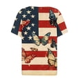 thumbnail image 5 of Goodtrade8 Women's American T Shirts July 4th Short Sleeve Pullover Summer Red White and Blue , Red White and Blue Casual Graphic Fashion Tops for Women V-Neck, 5 of 9