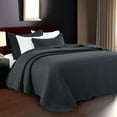 thumbnail image 3 of IR Imperial Rooms 3-Piece California King Ultrasonic Embossed Leaf Pattern Bedspread Coverlet Set, Breathable Microfiber Quilt with 2 Pillow Shams, Charcoal, 3 of 12