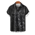 thumbnail image 4 of Aueoeo Men's Short Sleeve Casual Button Up Shirts Plus Size Wrinkle Free Untucked Shirt Summer Printed Stretch Dress Shirts, 4 of 5