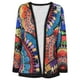 thumbnail image 4 of Chaquetas para mujer, chaqueta de entrenamiento diario para vacaciones, cárdigan de otoño e invierno, abrigo de punto abierto, Top informal de manga larga con estampado Floral Odeerbi ODB-3, 4 of 9