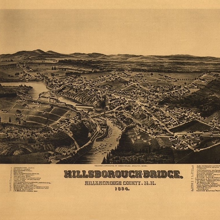 Hillsborough Bridge New Hampshire Norris 1884 by Norris Item