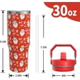 thumbnail image 2 of Ghost Halloween Gifts for Women Girls, Cute Spooky Stainless Steel Insulated Travel Coffee Cup, 30 oz Tumbler with Top Handle and Flip Straw, Holiday Birthday Water Bottle for Him Her, 2 of 6