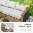thumbnail image 5 of Sophia & William 6 Pieces Patio Furniture Set with 4 Swivel Chairs 5.5" Thick Cushions 7-Seat Wicker Outdoor Conversation Set, 5 of 8